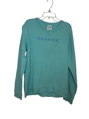 Seaside Florida Comfort Wash Aqua Graphic Sweatshirt YXL Coastal Beach Pullover